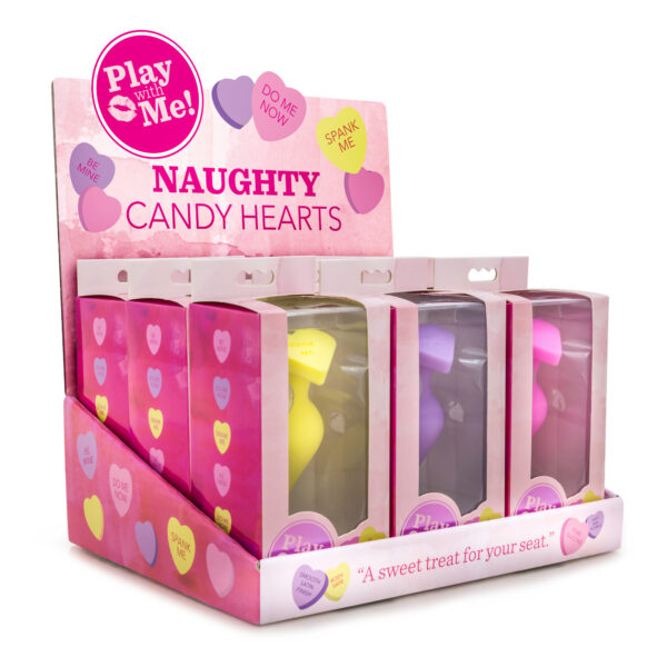 Introducing the cute little Naughty Candy Hearts. The most popular Valentines  Valentines Day gift item. Naughty Candy Hearts make a great beginners anal toy. The shape is a gentle conical taper for easy insertion. Made of soft silicone with a smooth and silky finish