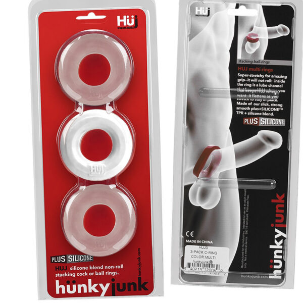Huj3 C-Ring 3-Pack - White / Clear Ice