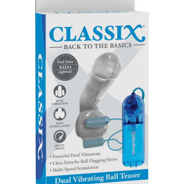 Classix Dual Vibrating Ball Teaser - Blue/clear