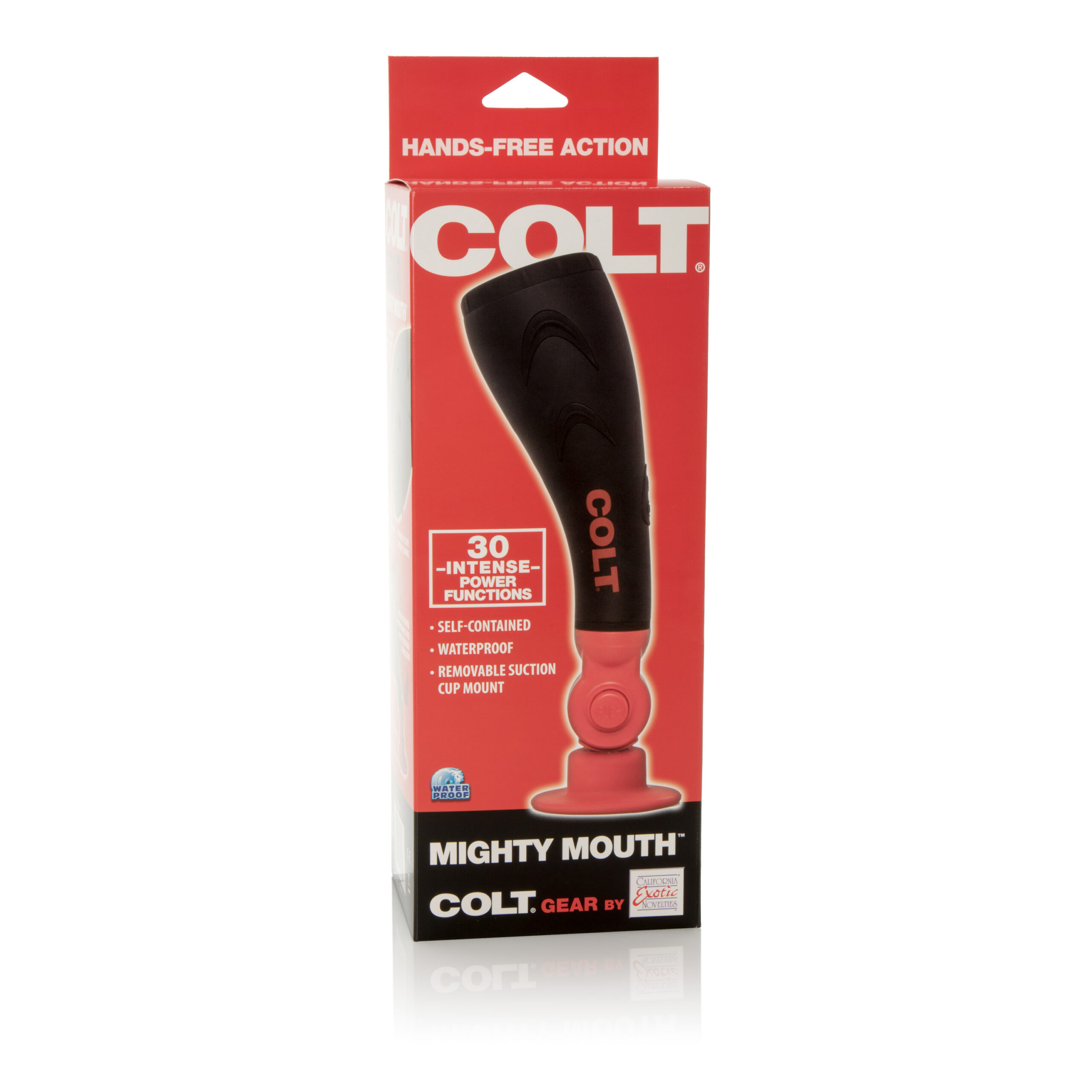 and escalation. The memory chip resumes on last function used. The Mighty Mouth has easy push-b utton control and an optional multi-position hands-free suction cup swivel mount