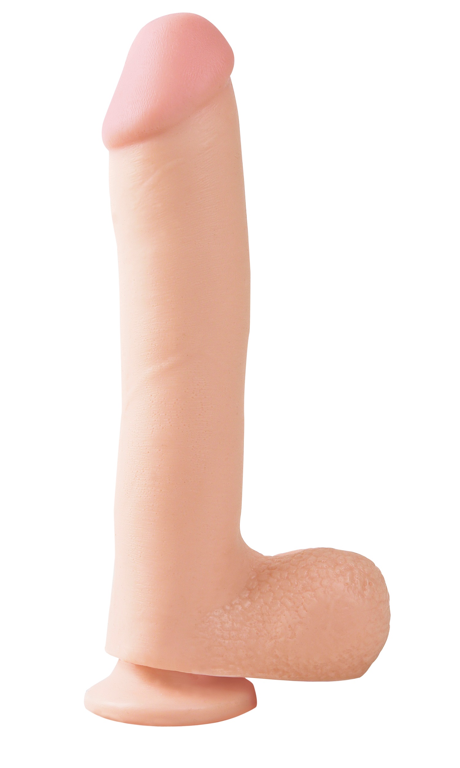 Basix dildos are soft and comfortable with flexibility that easily adapts to any of your favorite positions. The powerful suction cup sticks to most hard surfaces for hands-free fun and doubles as a sturdy base that is compatible with most strap-on harnesses. Overall Length: 10" (25.4 cm) Insertable Length: 7.75" (19.7 cm)