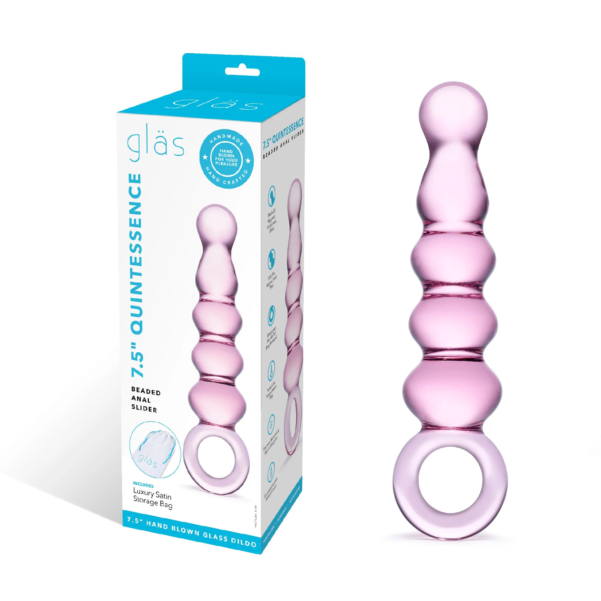 with a design that can be used to tease and please the booty with a variety of pleasurably sized beads. The Quintessence Beaded Anal Slider offers a satisfying length of 11 (27.94 cm)