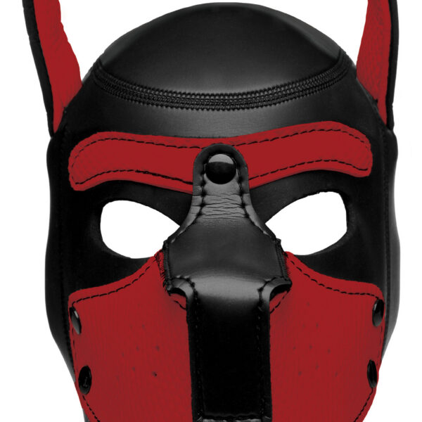 Spike Neoprene Puppy Hood - Red
