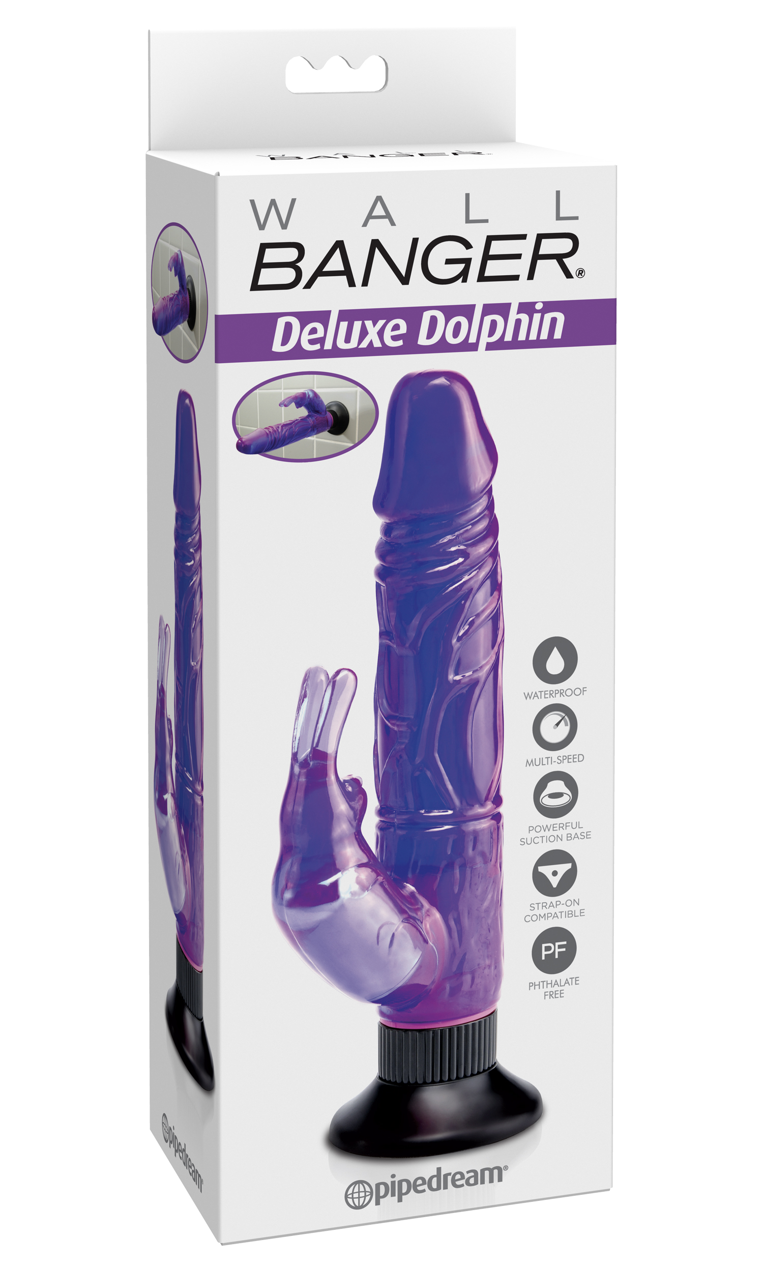 Enjoy wall-bangin' satisfaction every time with this incredible vibrating Deluxe Bunny suction dong with clitoral stimulator. Its powerful suction-cup base holds the dong securely in place