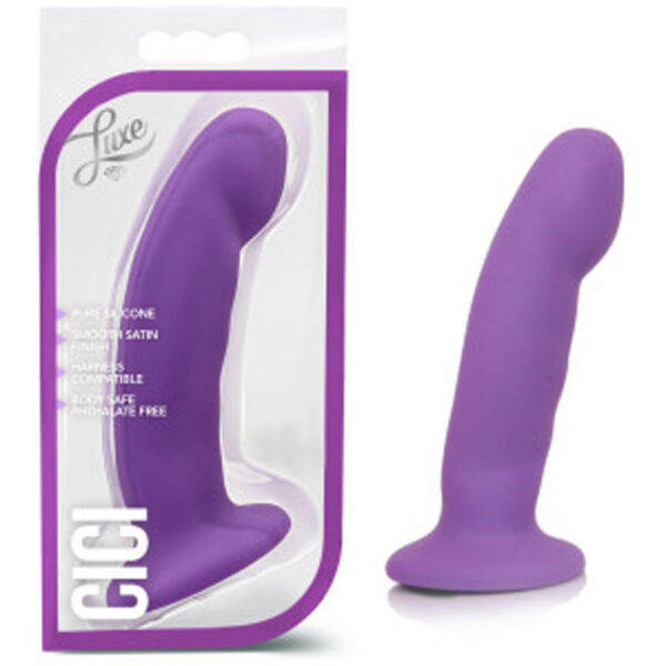 Cici is made of pure silicone with a satin smooth finish that is hypoallergenic and phthalates free for safe fun. Cici gets sensuously slippery when wet and was designed to give you the utmost in pleasure. This beautifully hand sculpted G-spot searching dong has subtle ridges and a bulbous head to intensify every thrust and everything in between. The base is perfect for a harness or to rest in between your fingers for one wild ride. Whether you are alone or with your partner you will whispering  then yelling yes yes.