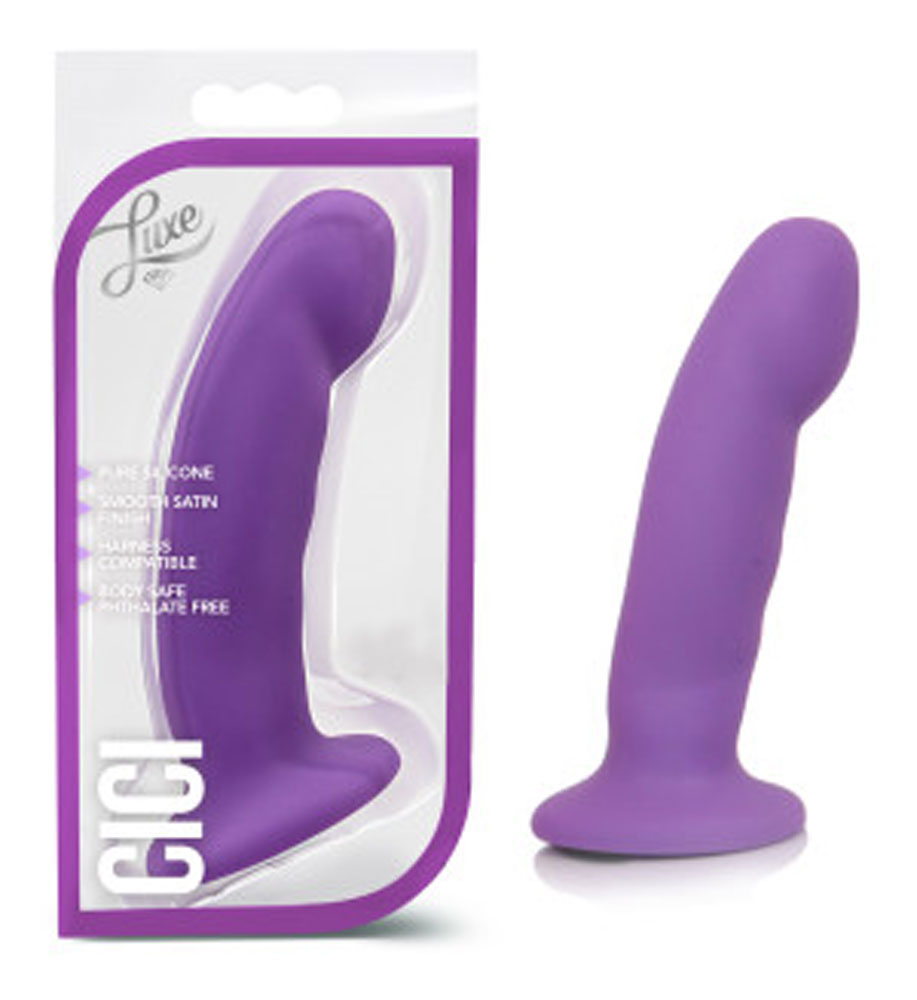 Cici is made of pure silicone with a satin smooth finish that is hypoallergenic and phthalates free for safe fun. Cici gets sensuously slippery when wet and was designed to give you the utmost in pleasure. This beautifully hand sculpted G-spot searching dong has subtle ridges and a bulbous head to intensify every thrust and everything in between. The base is perfect for a harness or to rest in between your fingers for one wild ride. Whether you are alone or with your partner you will whispering then yelling yes yes.
