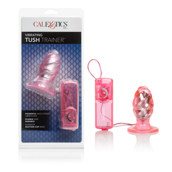 Vibrating butt plug with a unique designer twist Suction cup base. Multi-speed