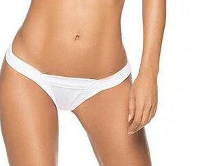 Low Back v Strap Shiny Thong - Small/medium - White