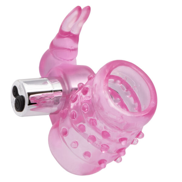 Comfortable and stretchy vibrating bunny enhancer. Removable and reusable micro-stimulator. Now rechargeable.