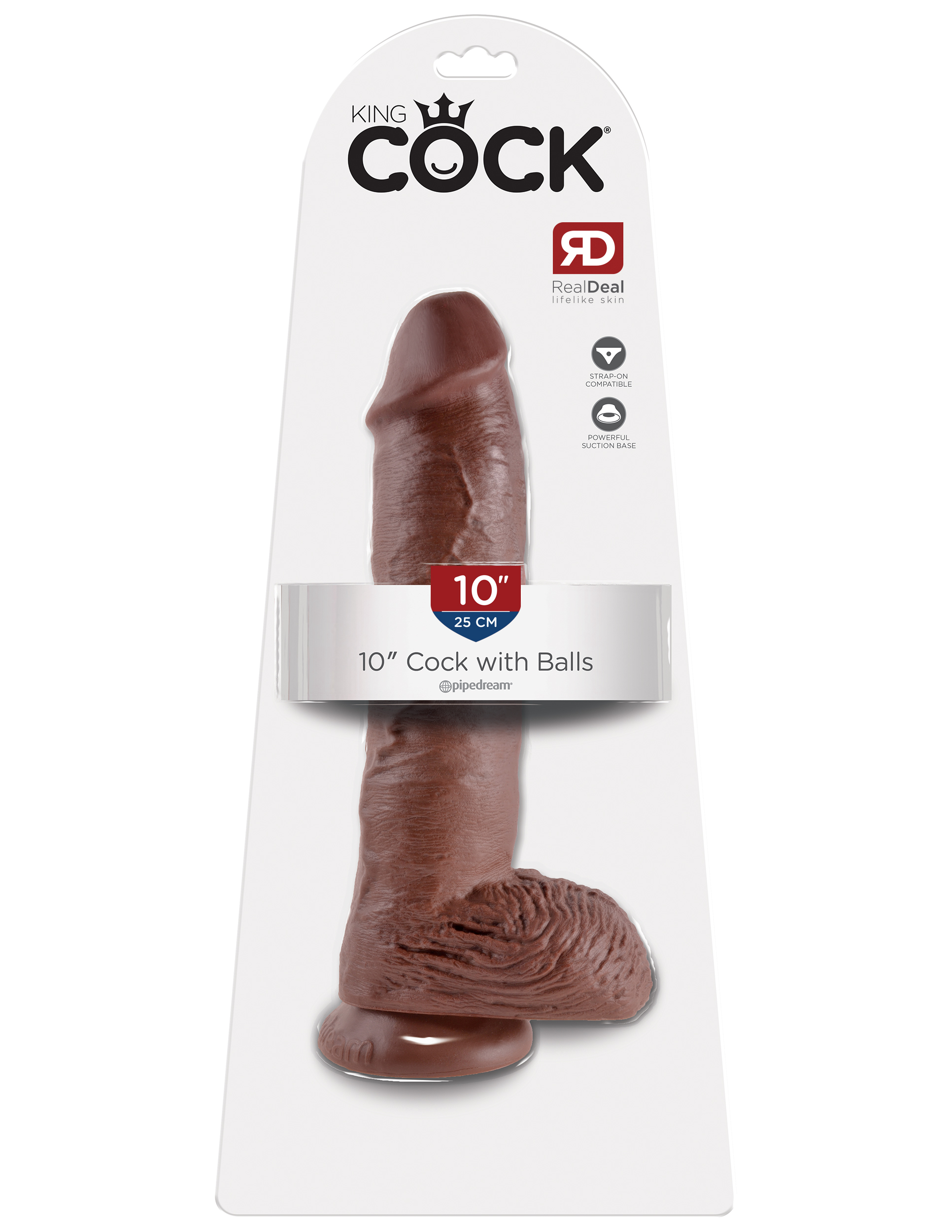 King Cock 10-Inch Cock With Balls - Brown - Image 5