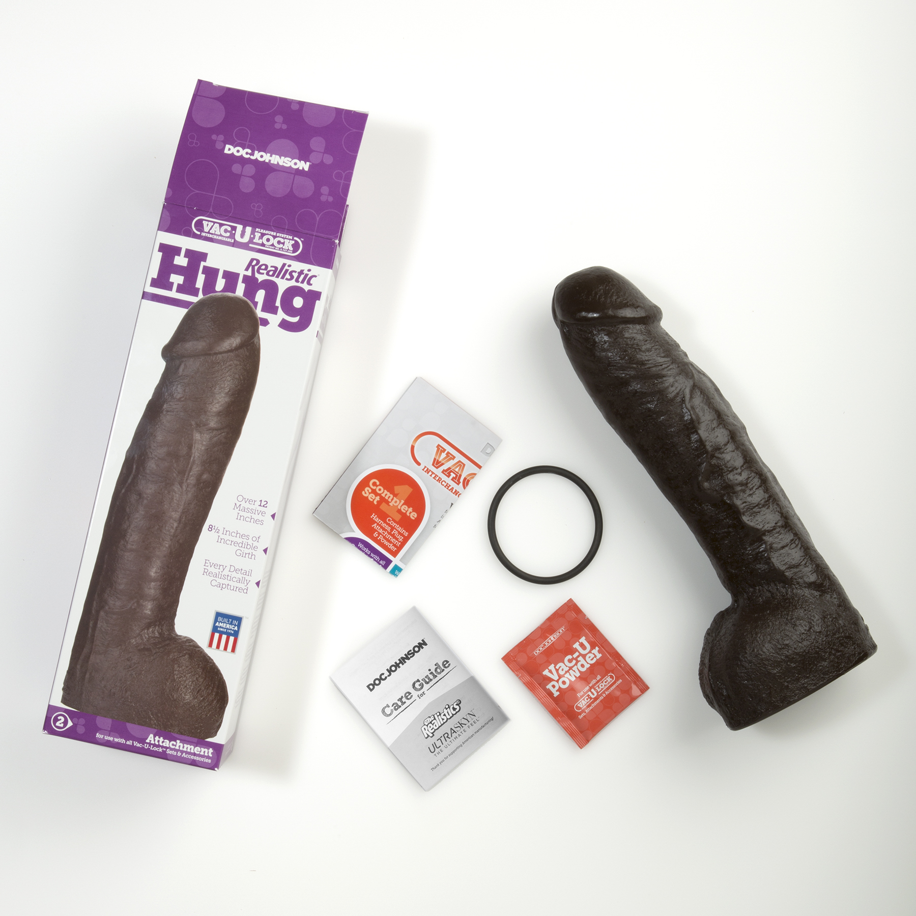 Vac-U-Lock Realistic Hung - Black - Image 3