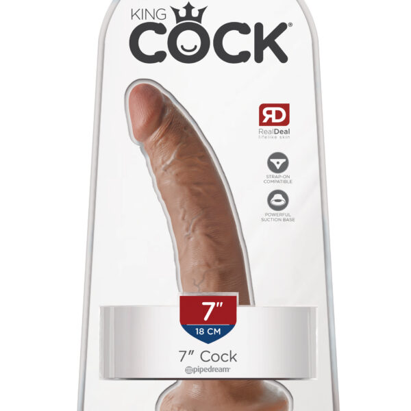 King Cock 7 Inch Cock - Tan