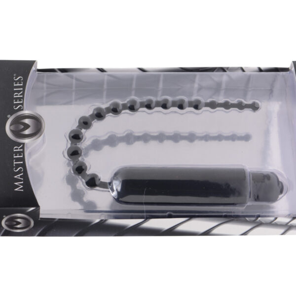 Dark Rod Vibrating Beaded Silicone Sound