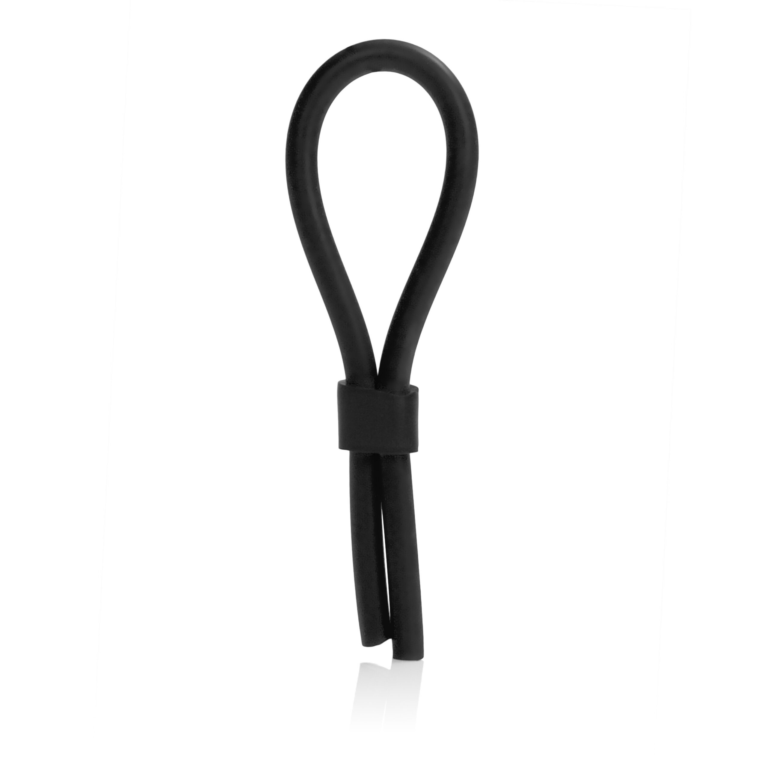 lasso shape comfortably slips over the erect penis for arousal and stimulation support. Adjust the toggle to find the perfect fit