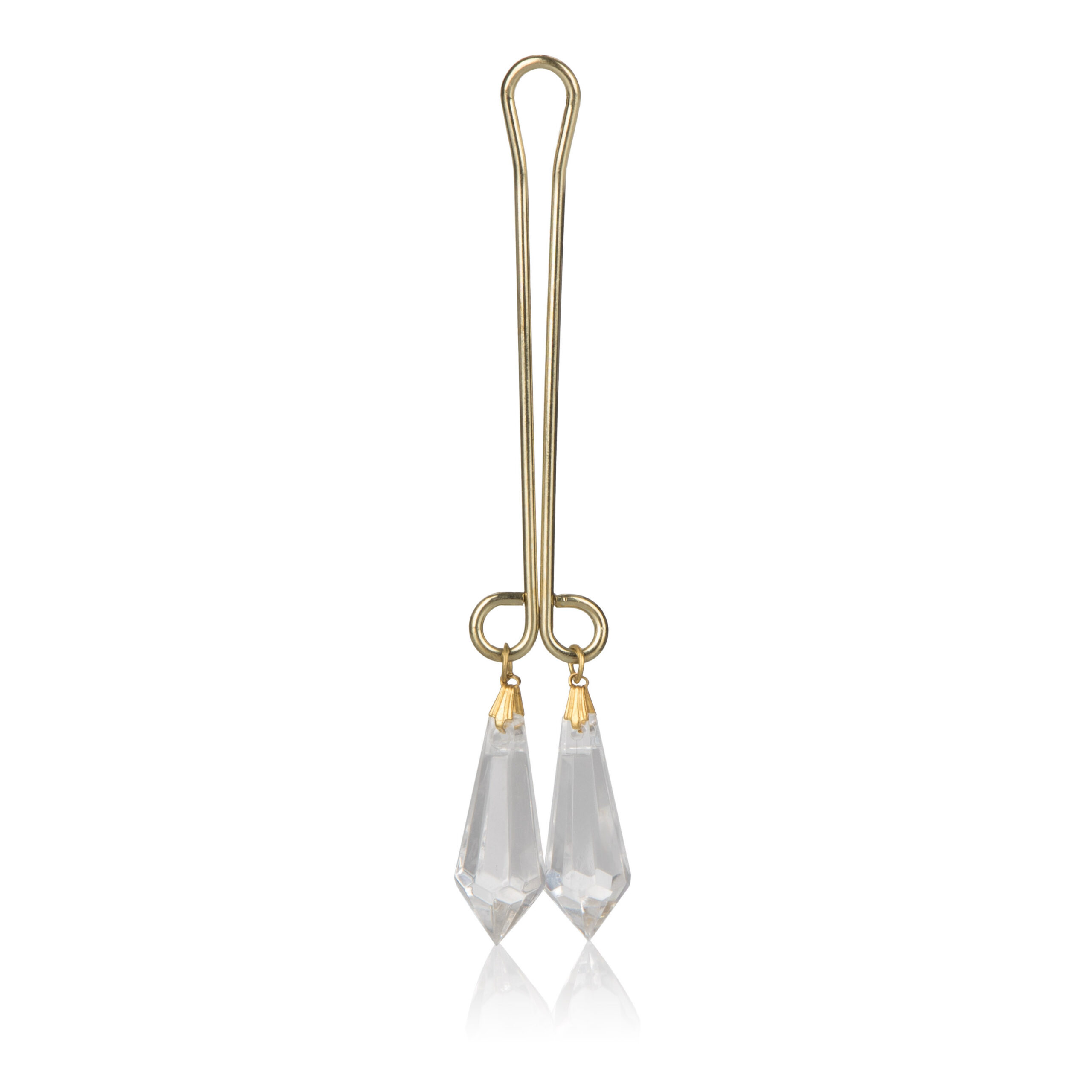 Surprise and delight your lover with this Clitoral Jewelry with Crystals. The elegant designer jewelry perfectly adorns your most intimate of sweet spots and enhances the erotic pleasure for you and your lover. The tantalizing