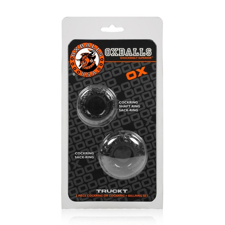 the smaller one if you want more grip for rock-hard meator wrap your cock & balls with the large ring