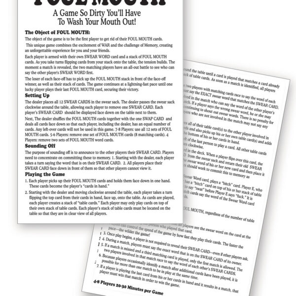 Foul Mouth Card Game