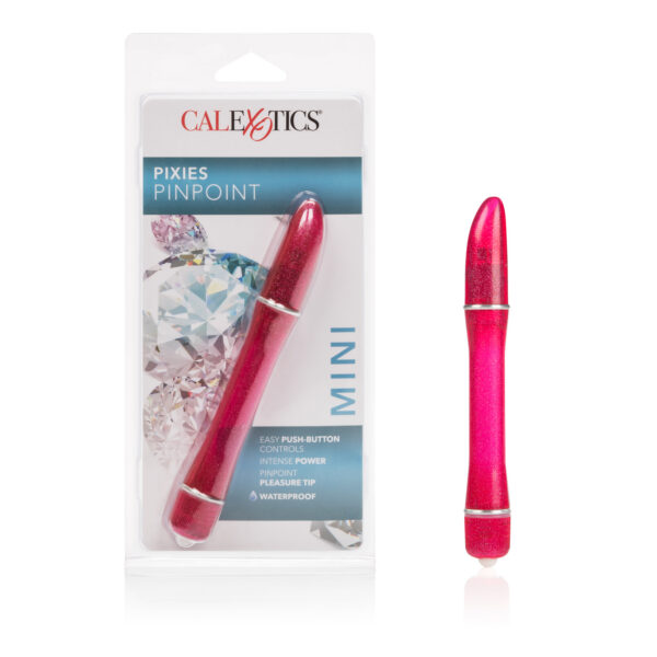 Power packed petite massager contoured for maximum stimulation. Easy push-button activation.