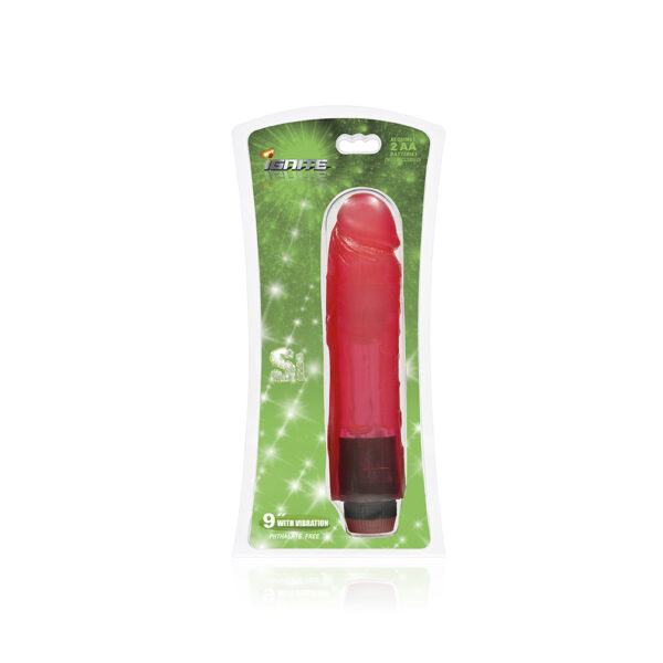 9" Vibrating Cock - Red