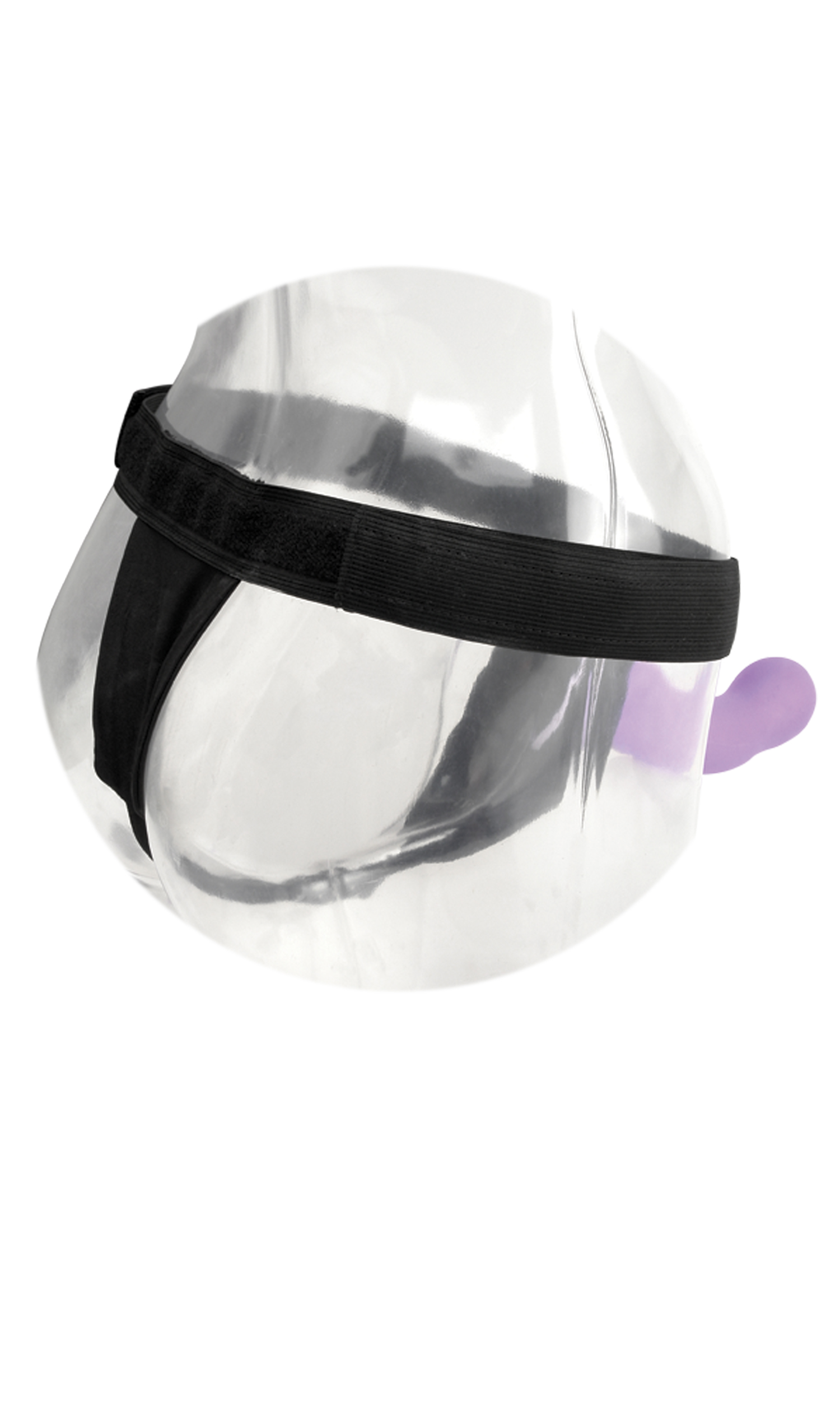 Finally a universal harness designed with comfort and flexibility in mind. The Universal Breathable Harness is made from a super-soft combo of spandex and lycra and features a comfortable elastic waistband and breathable harness body. You wont even know you are wearing a strap-on harness thanks to the lightweight material and easy-breathing fabric. The ultra-comfy harness combines form and function making it the only strap-on harness you will ever need. The Universal Breathable Harness comes with a super-stretchy silicone O-ring that accommodates a variety of your favorite strap-on dildos. Unlike most leather or vinyl harnesses the material feels just like your favorite cotton panties and breathes easily when the action heats up. Theres no chafing rubbing or discomfort to the body.