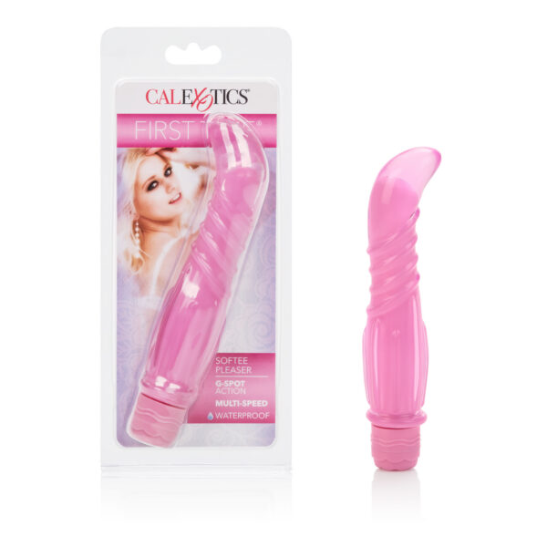 Discreetly sized vibrator with a plushee soft removable sleeve. Powerful multi-speed vibrations.