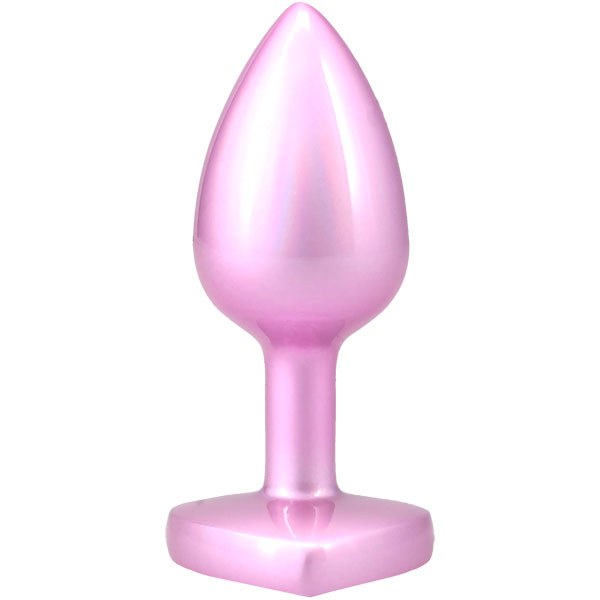 Booty Bling Metal Heart Plug - Small - Pink
