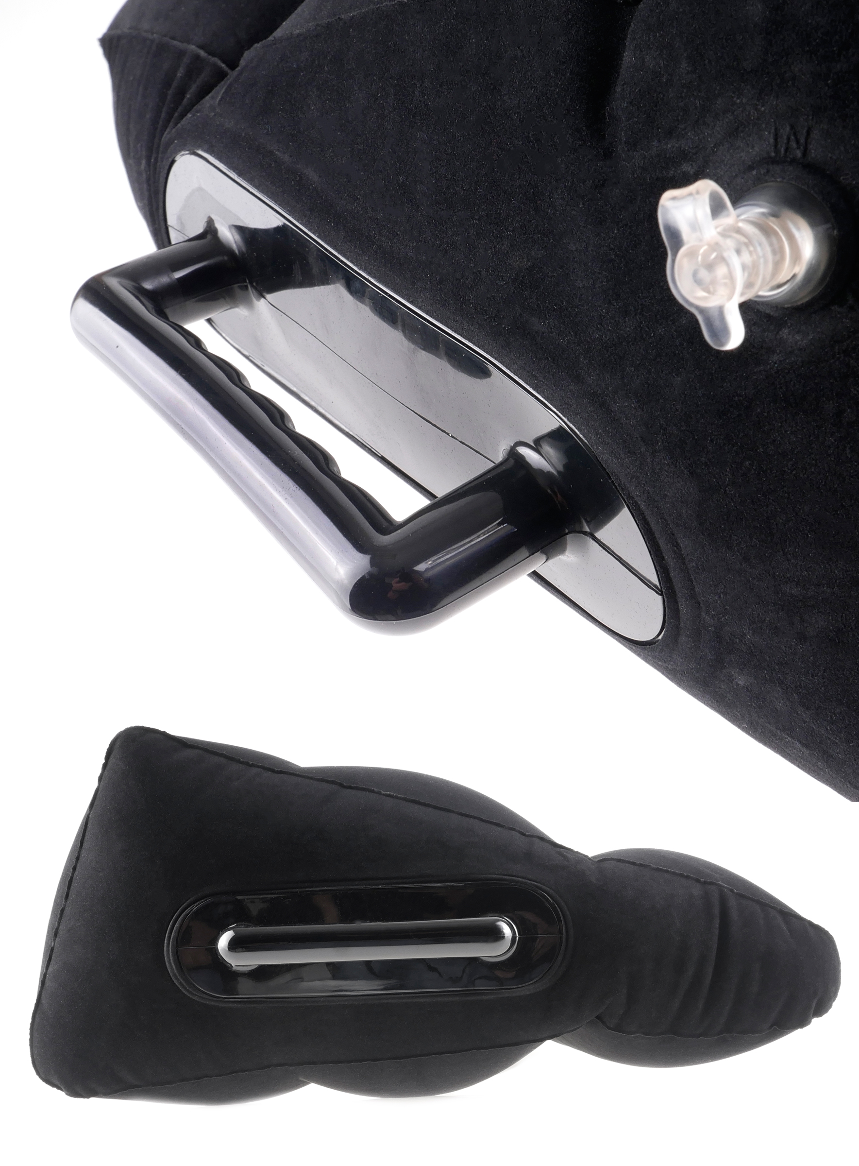 while the EZ-Grip love handles are perfect for maintaining difficult positions without losing your rhythm. The air seal valve makes inflating the wedge a snap
