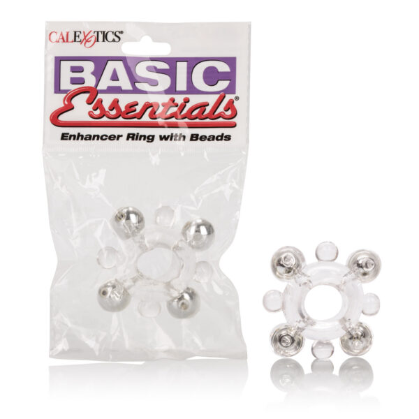 Comfortable ring with 4 pleasure beads Enhances