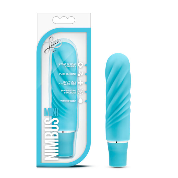 Molded from pure body-safe silicone Nimbus Mini intrigues with its sensual flowing design and smooth satin finish. Craving a different sensation. Just  remove the silicone sleeve and it becomes a sleek mini vibe. Nimbus Mini has two speeds of vibration and its waterproof. Enjoy Nimbus Mini wherever and however you want.