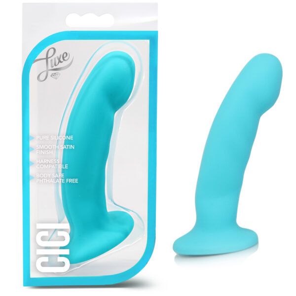 Cici is made of pure silicone with a satin smooth finish that is hypoallergenic and phthalates free for safe fun. Cici gets sensuously slippery when wet and was designed to give you the utmost in pleasure. This beautifully hand sculpted G-spot searching dong has subtle ridges and a bulbous head to intensify every thrust and everything in between. The base is perfect for a harness or to rest in between your fingers for one wild ride. Whether you are alone or with your partner you will whispering  then yelling yes yes.