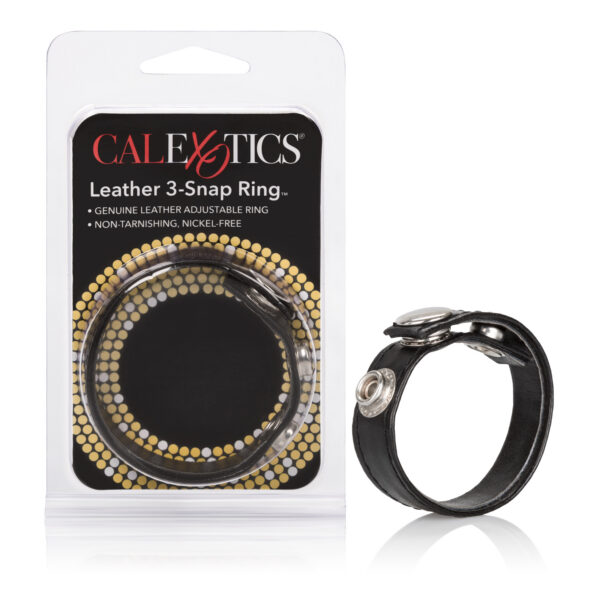 Adjustable multi-purpose ring Leather with nickel-free