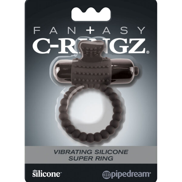 Fantasy C-Ringz Vibrating Silicone Super Ring Black