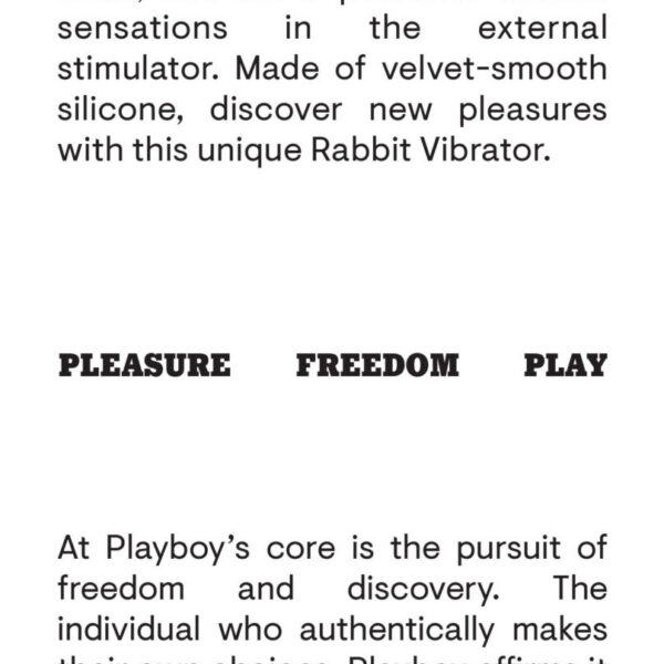 Playboy Pleasure - Rapid Rabbit - Vibrator - Black