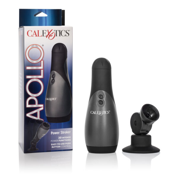 Totally self-contained power stroker with removable suction cup base. Vibrating pleasure stroker with deep throat action. Sleeve ergonomically shaped for absolute form and function. 30 incredible functions of vibration
