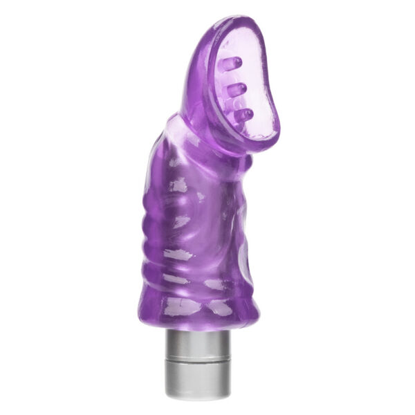 Soft sensuous and scoopedthe perfect play toy. Intensely powerful contoured suction cup arouser with sensual ticklers . Removable multi-speed micro-wireless stimulator .