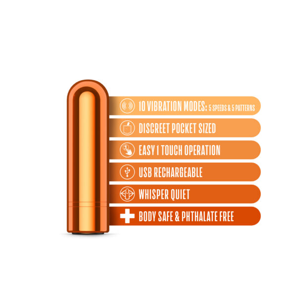 Kool Vibes - Rechargeable Mini Bullet - Tangerine