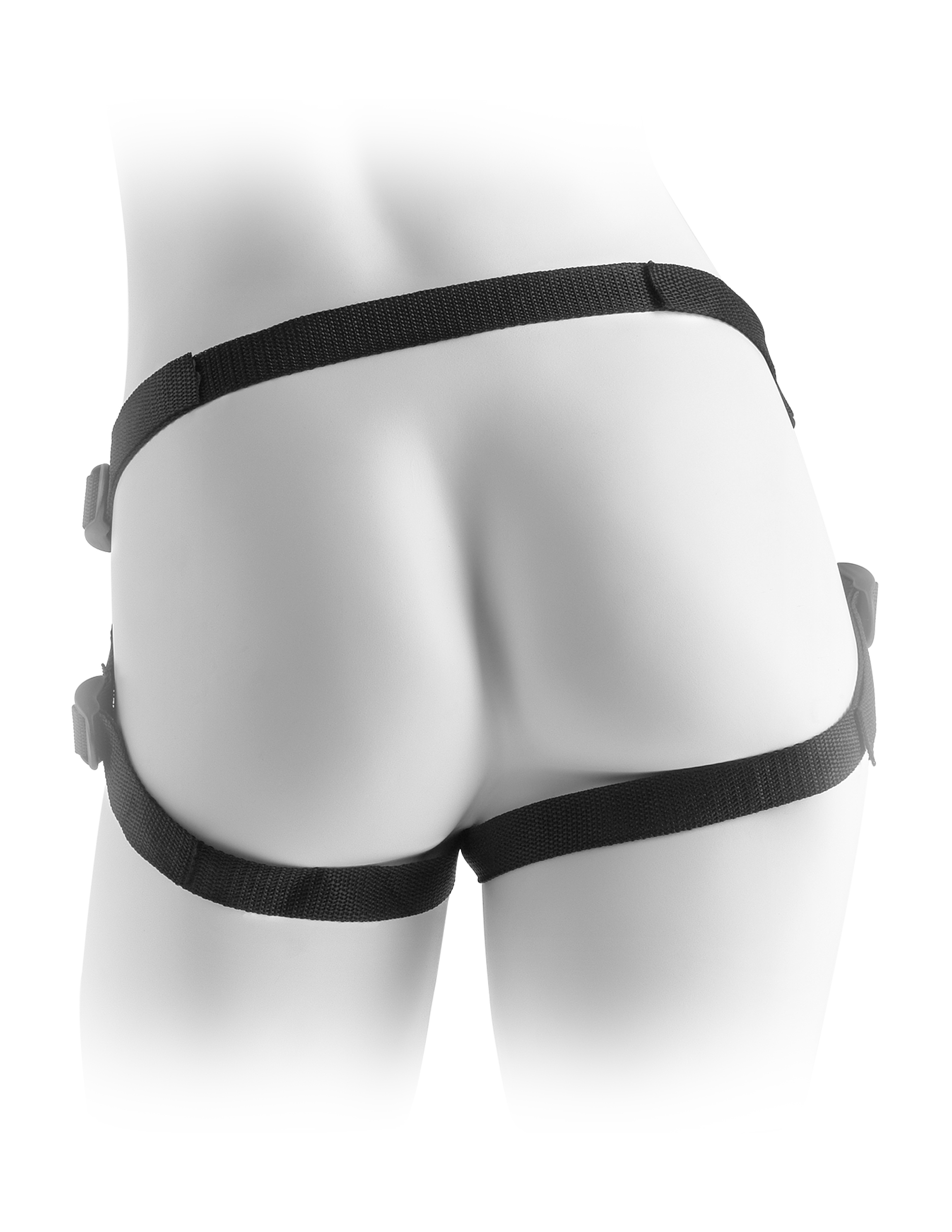 Fetish Fantasy Series Vibrating Plush Harness - Black - Image 6