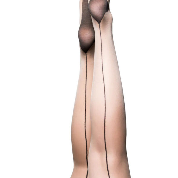 Ruby - Cuban Heel Thigh High - Size C - Nude