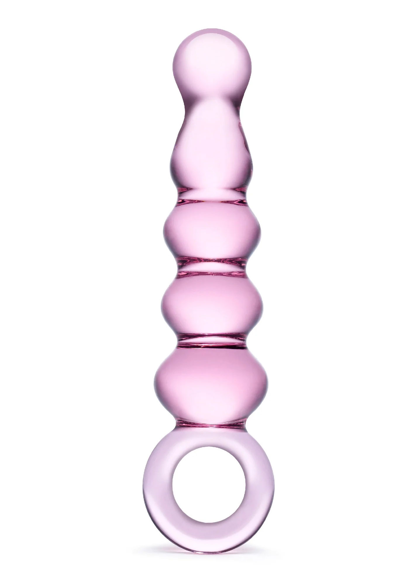 moving past four more beads in graduated sizes. Then