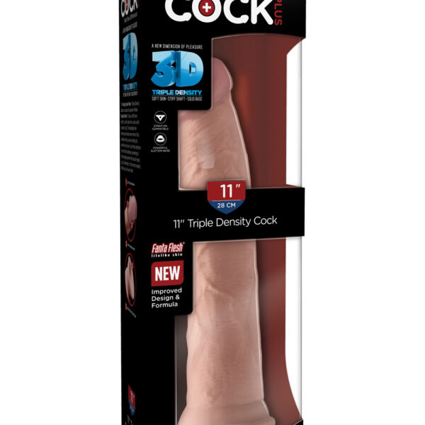 King Cock Plus Triple Density 11 Inch Cock - Flesh