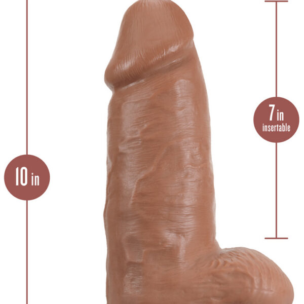Au Naturel - Chub - 10 Inch Dildo - Mocha