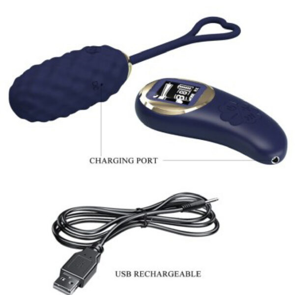 Vivian Remote Control Vibrating Egg - Blue