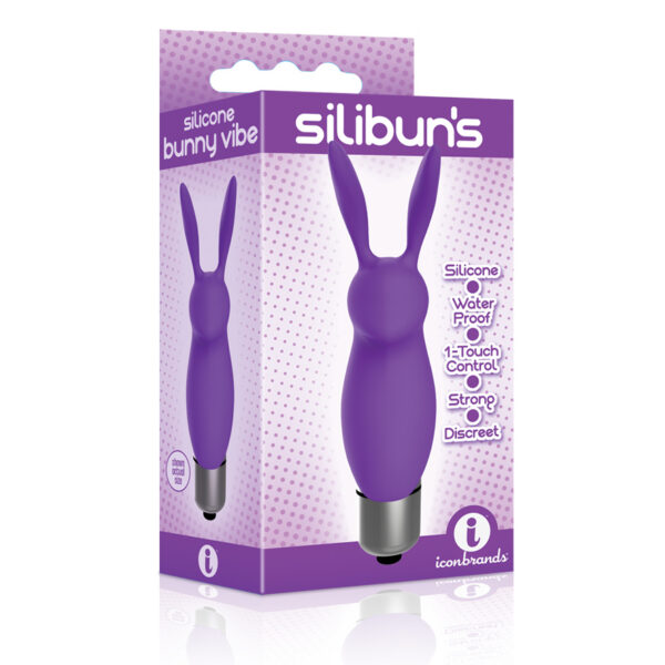 The 9's Silibuns Silicone Bunny Bullet - Purple