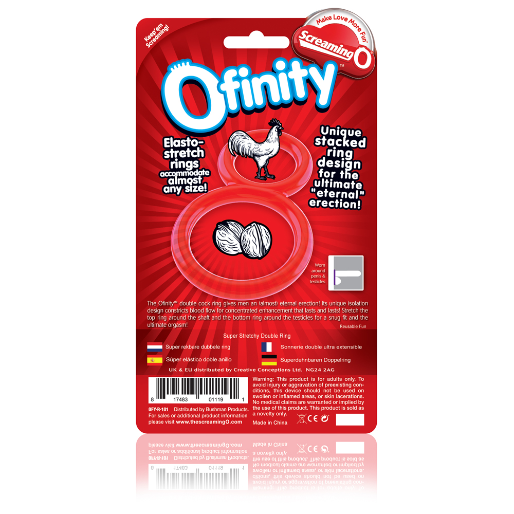 Ofinity Double Ring - Red - Image 4