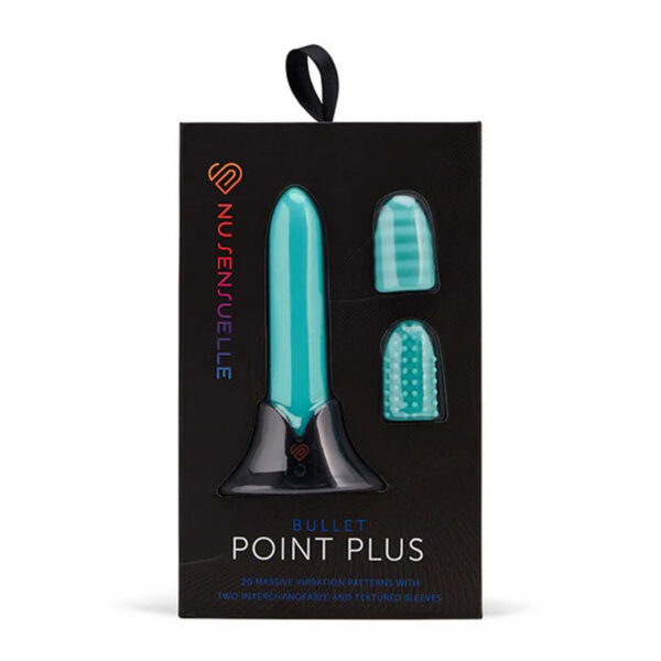 Nu Sensuelle Point Plus Bullet With Textured Sleeves - Tiffany Blue