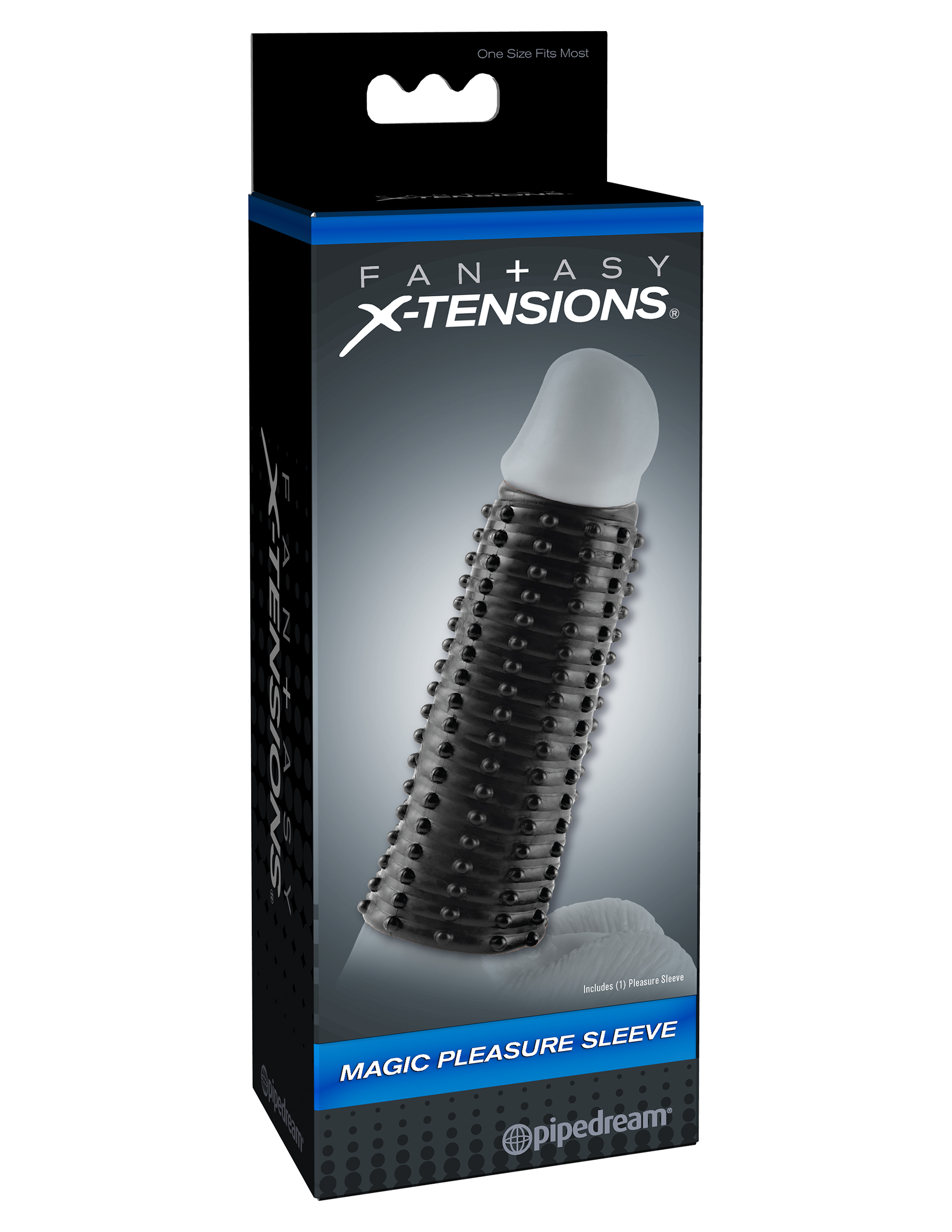 From the second you slip inside this 5.5-inch enhancement sleeve you will understand why we call it the Magic Pleasure Sleeve. This super stretchy girth gainer is lined with hundreds of tiny ticklers on the outside delivering thrilling sensations and satisfying thickness to your partner. The open ended head allows you to feel every sensation and still enjoy the natural touch of your lover. Turn the sleeve inside out and use it as an incredible solo stroker. Trim the sleeve for a perfect fit and the pleasure possibilities are endless.