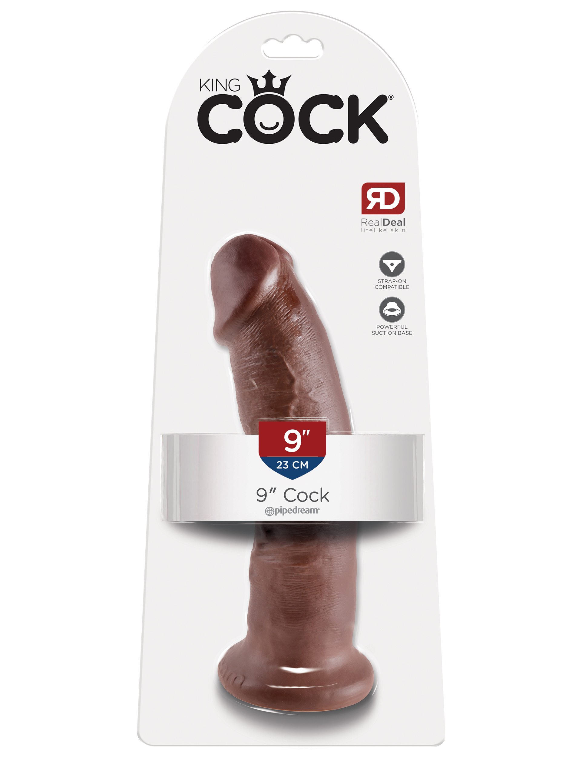 King Cock 9-Inch Cock - Brown - Image 5