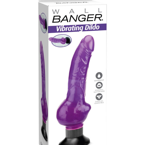 Enjoy wall-bangin' satisfaction every time with this incredible Vibrating  Suction Dildo. <br><br> The powerful suction-cup base holding the dong securely in place