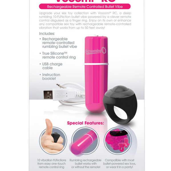 Charged Vooom Remote Control Bullet - Pink