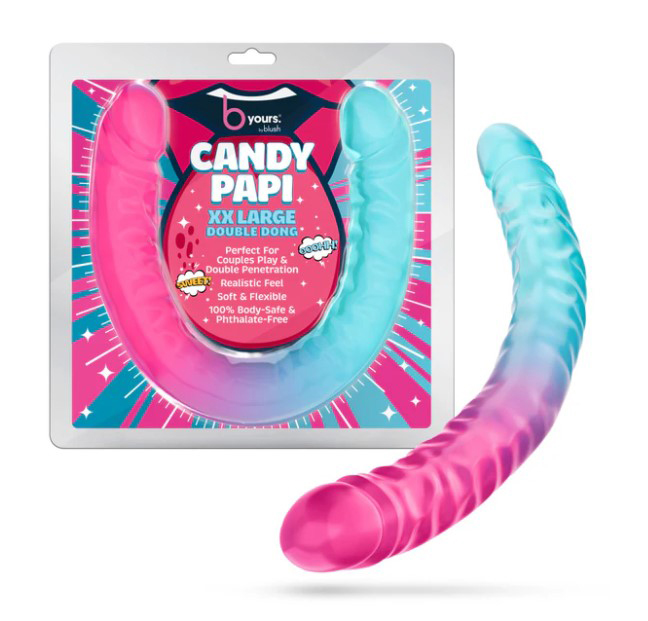 the vibrant double dong designed for playful exploration and endless possibilities. With its multicolor gradient finish and ultra-soft